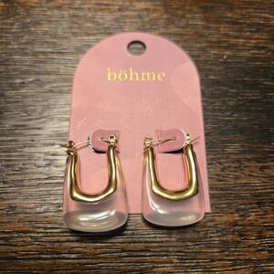 Gold and Pink Women's Earrings
